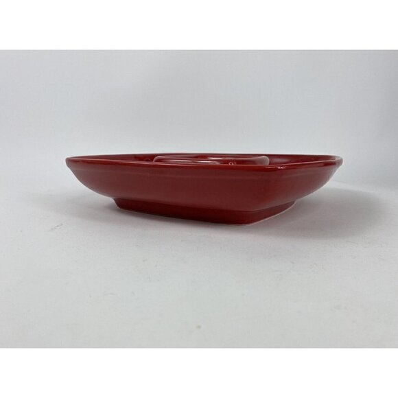 Vietri Chip & Dip pottery Serving Bowl Dinner Party Red With Color Dots - Picture 5 of 12
